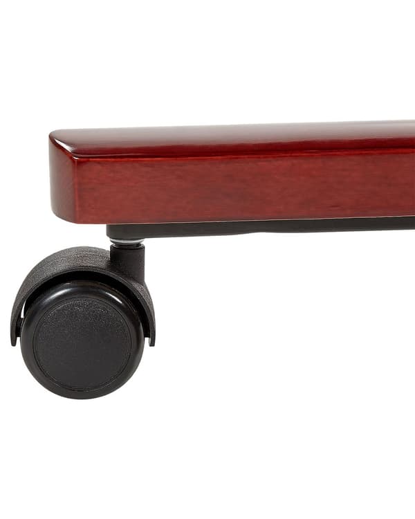 Massagestol Svart läder Svängbar Gaslift Justerbar höjd med hjul Ergonomisk Modernt kontor
