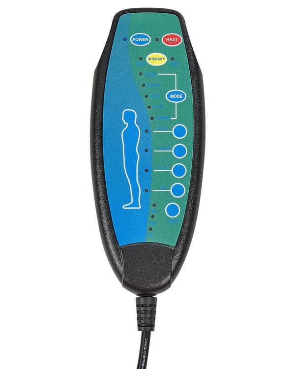 Massagestol Svart läder Svängbar Gaslift Justerbar höjd med hjul Ergonomisk Modernt kontor