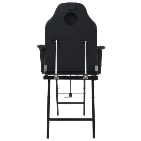 vidaXL mobil ansigtsbehandlingsstol kunstlæder 185 x 78 x 76 cm sort