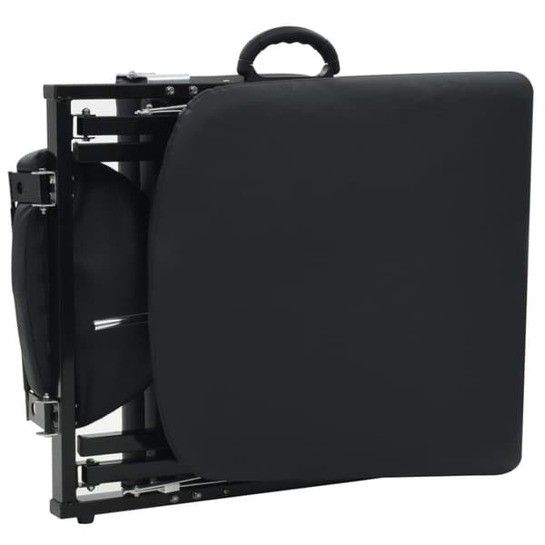 vidaXL mobil ansigtsbehandlingsstol kunstlæder 185 x 78 x 76 cm sort