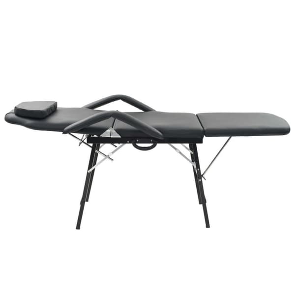vidaXL mobil ansigtsbehandlingsstol kunstlæder 185 x 78 x 76 cm sort