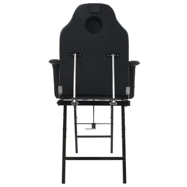 vidaXL Bärbar behandlingsstol konstläder 185x78x76 cm svart