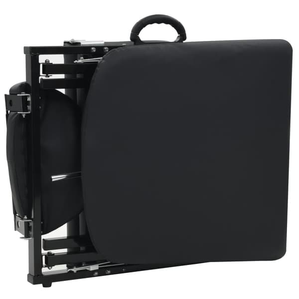 vidaXL Bärbar behandlingsstol konstläder 185x78x76 cm svart