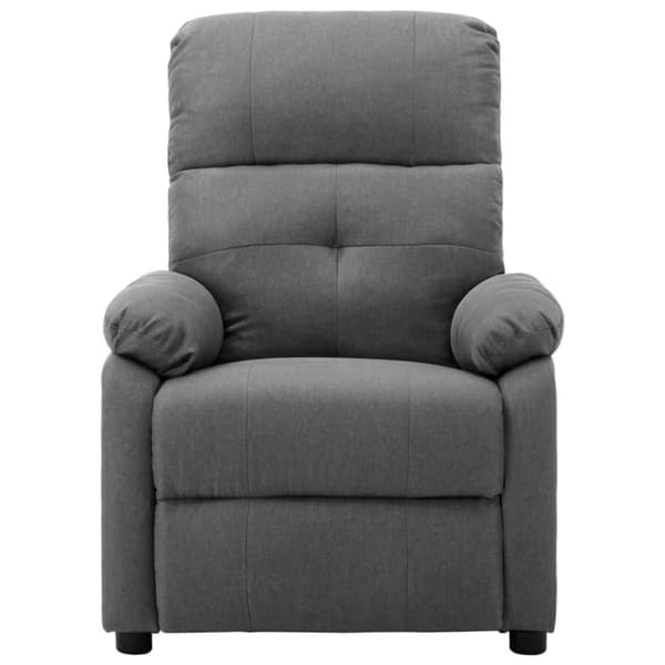 vidaXL Massagefåtölj ljusgrå tyg