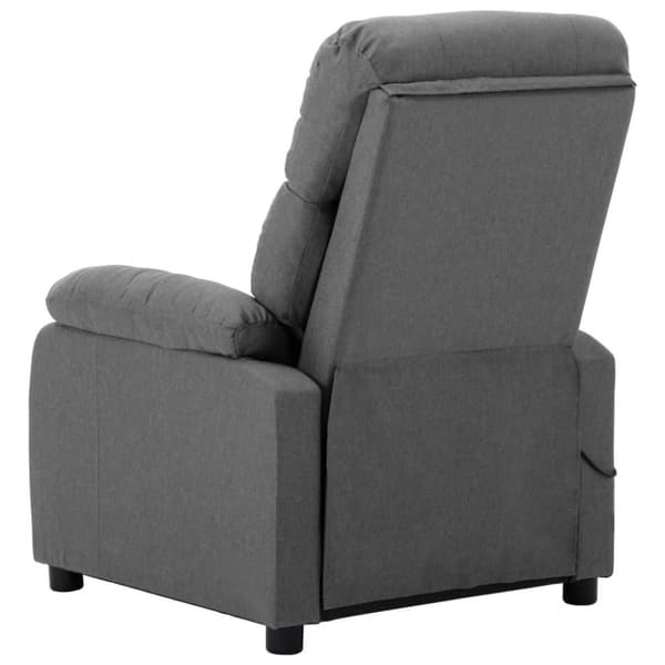 vidaXL Massagefåtölj ljusgrå tyg