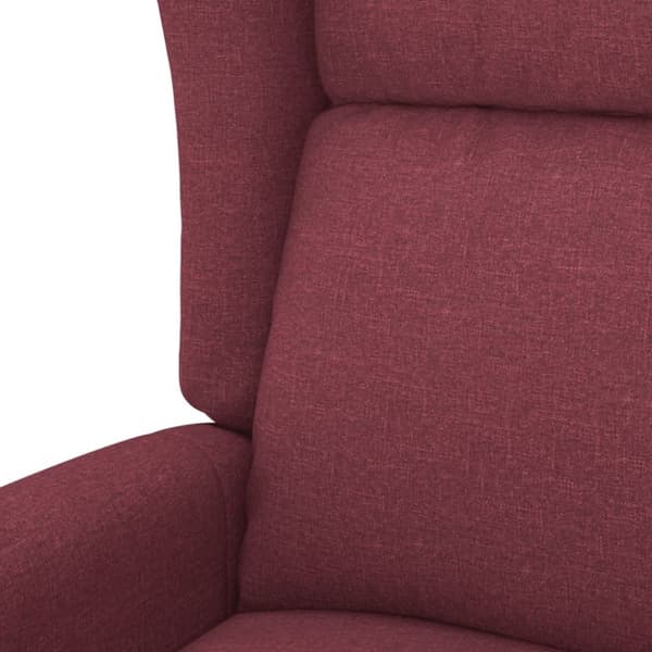 vidaXL Massagefåtölj med uppresningshjälp vinröd tyg
