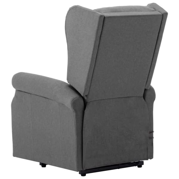 vidaXL Massagefåtölj med uppresningshjälp ljusgrå tyg