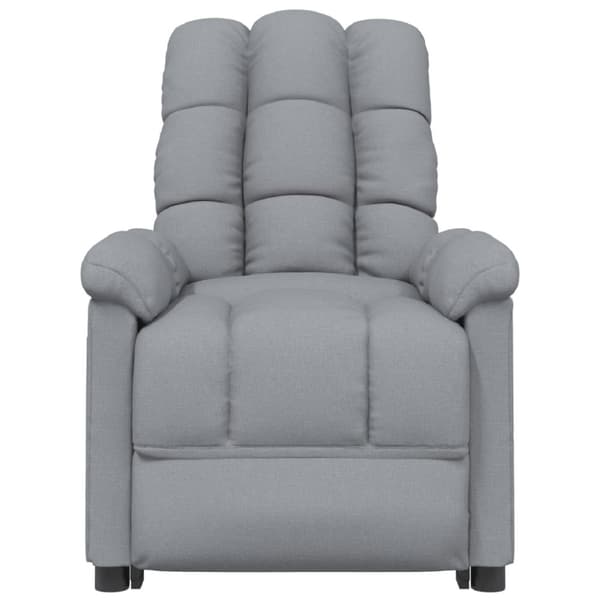 vidaXL Massagefåtölj ljusgrå tyg