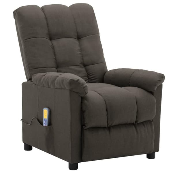 vidaXL massagestol stof gråbrun