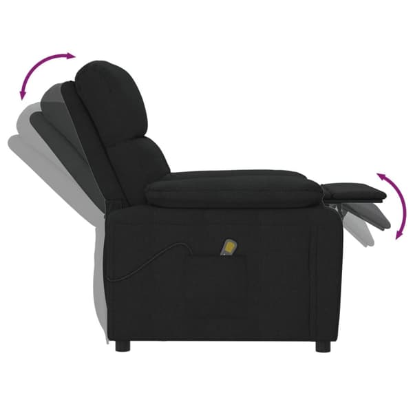 vidaXL massagestol stof sort