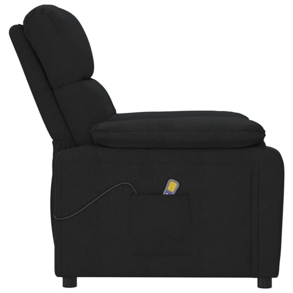 vidaXL Massagefåtölj svart tyg