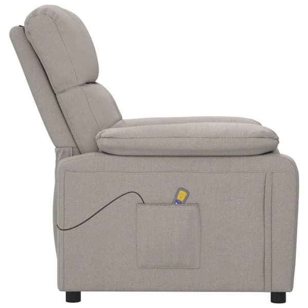 vidaXL Massagefåtölj taupe tyg