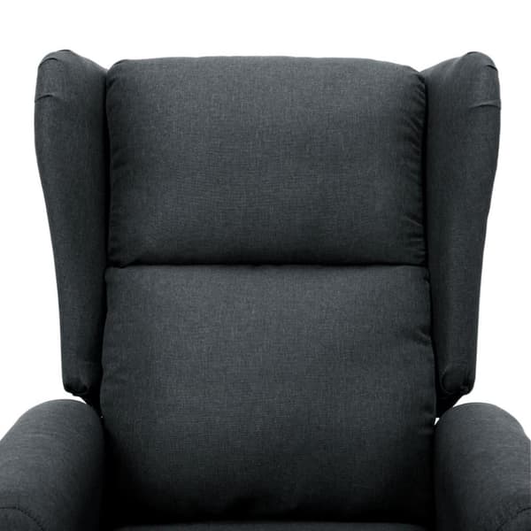 vidaXL Massagefåtölj med uppresningshjälp mörkgrå tyg