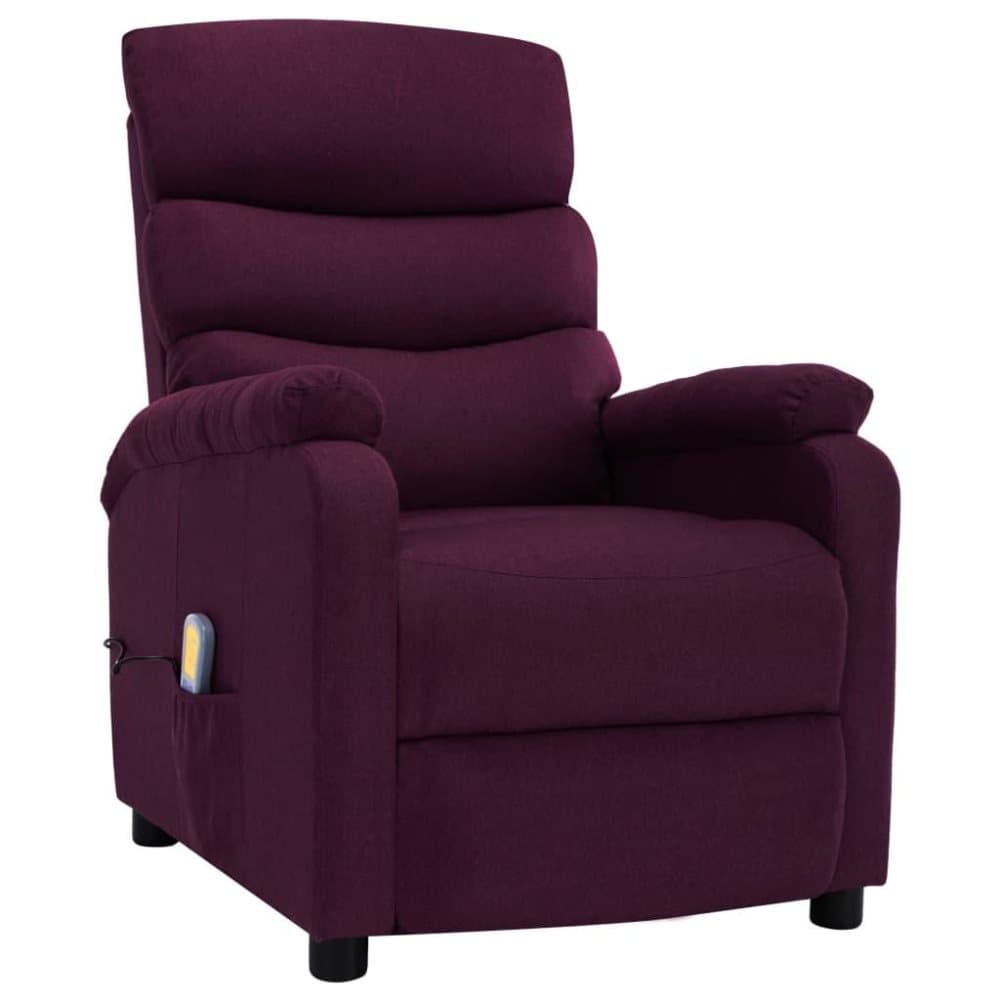 vidaXL massagestol stof lilla