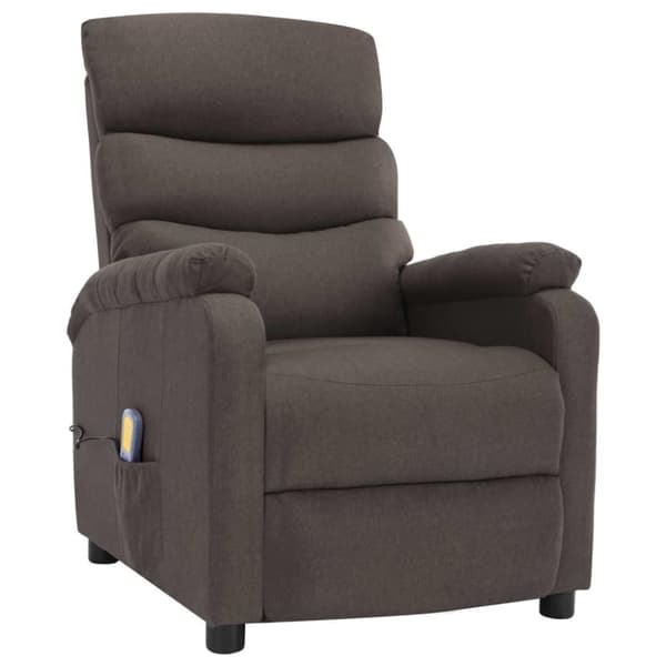 vidaXL Massagefåtölj taupe tyg