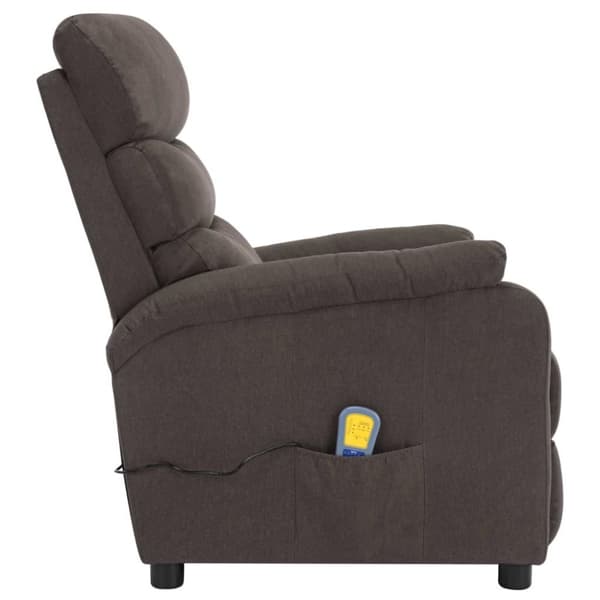 vidaXL Massagefåtölj taupe tyg