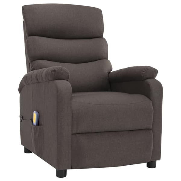 vidaXL Massagefåtölj taupe tyg