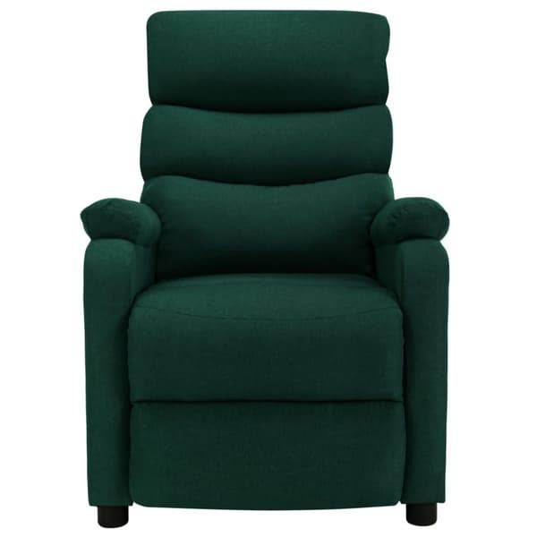 vidaXL Massagefåtölj mörkgrön tyg