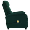 Miniatyrbild 5 av 11: vidaXL Massagefåtölj mörkgrön tyg