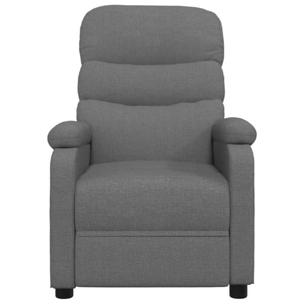 vidaXL Massagefåtölj mörkgrå tyg