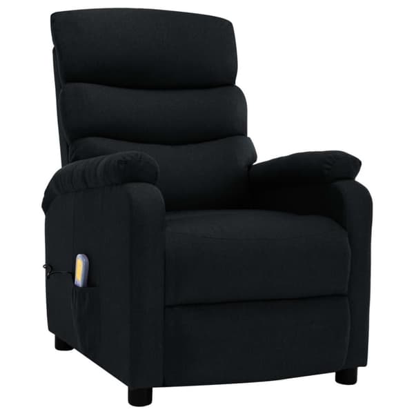 vidaXL Massagefåtölj svart tyg
