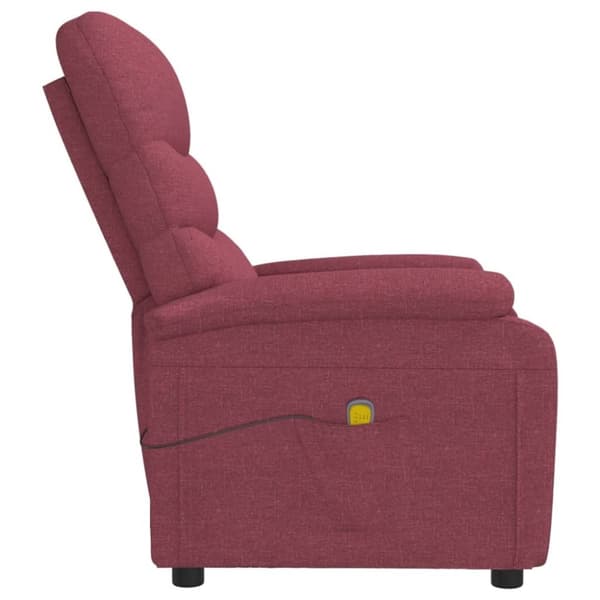 vidaXL massagestol stof vinrød