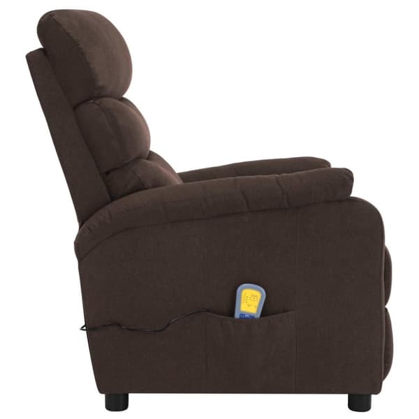 vidaXL massagestol stof brun