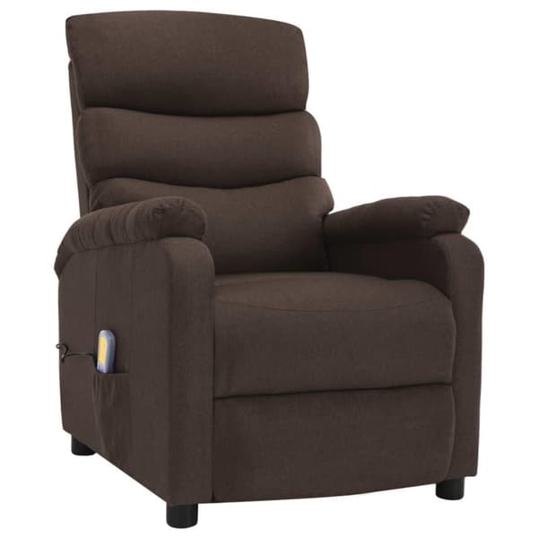 vidaXL massagestol stof brun