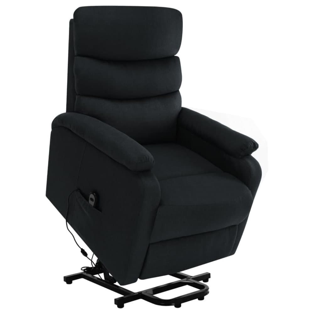 vidaXL Massagefåtölj med uppresningshjälp svart tyg