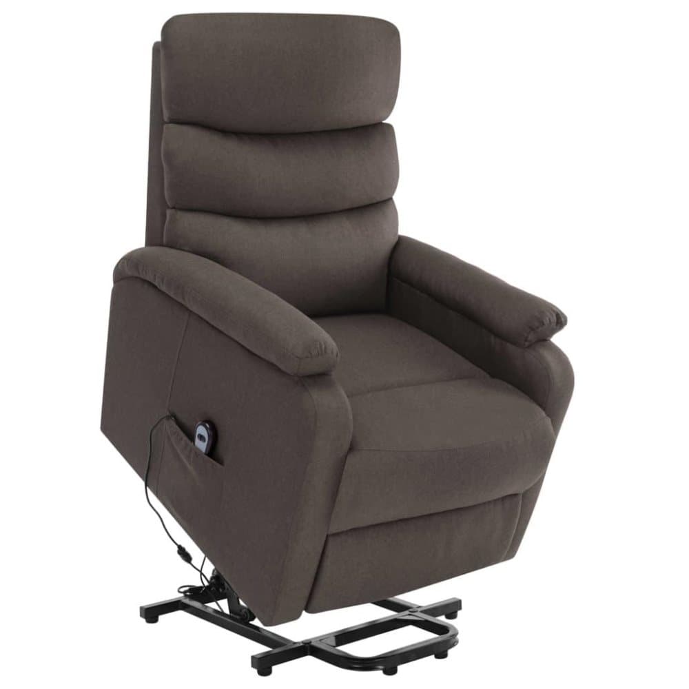 vidaXL Massagefåtölj med uppresningshjälp taupe tyg