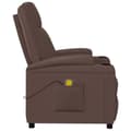 Miniatyrbild 4 av 11: vidaXL Massagefåtölj brun konstläder