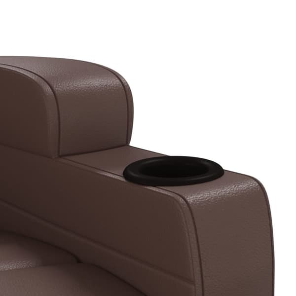 vidaXL Massagefåtölj brun konstläder