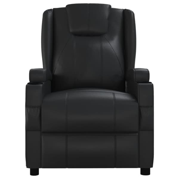 vidaXL Massagefåtölj svart konstläder