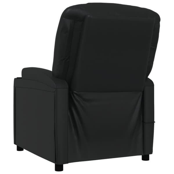 vidaXL Massagefåtölj svart konstläder