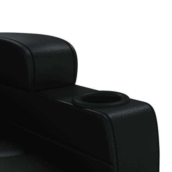 vidaXL Massagefåtölj svart konstläder