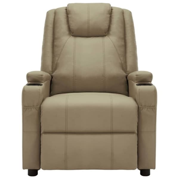 vidaXL Massagefåtölj cappuccino konstläder