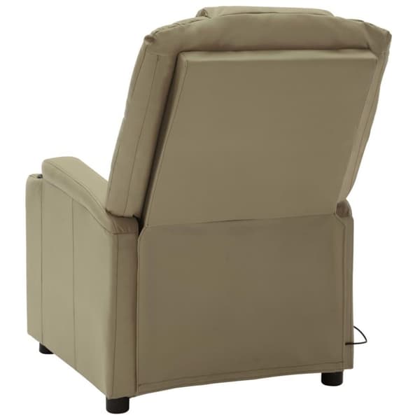 vidaXL Massagefåtölj cappuccino konstläder