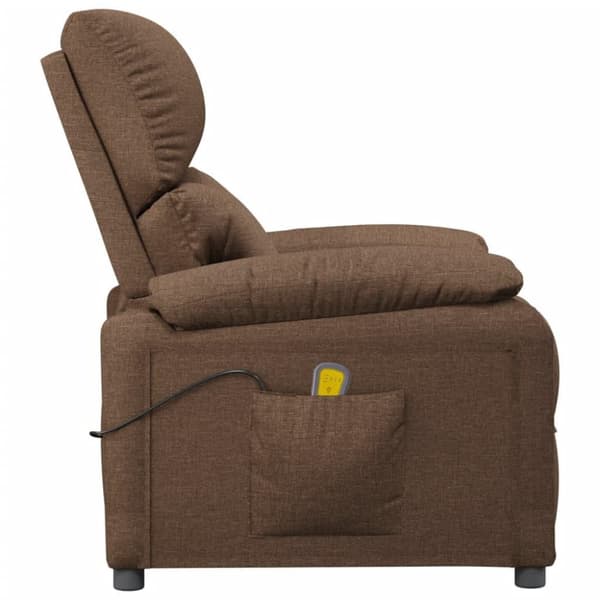vidaXL massagestol stof brun