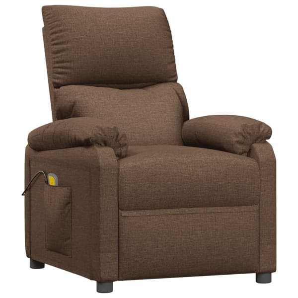 vidaXL massagestol stof brun