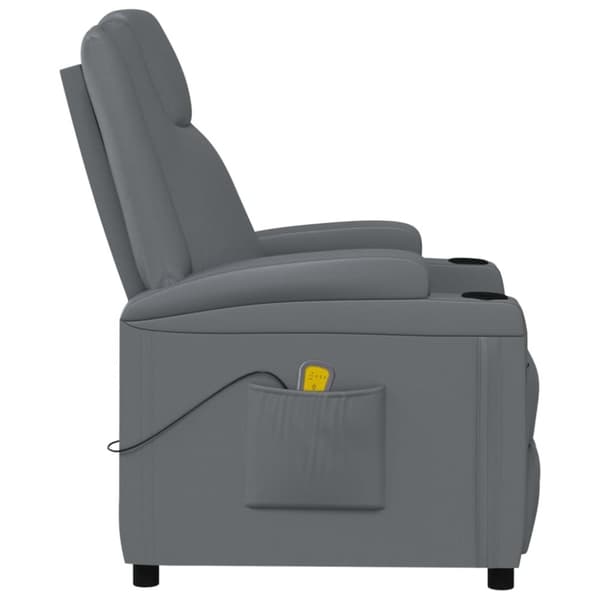 vidaXL Massagefåtölj antracit konstläder
