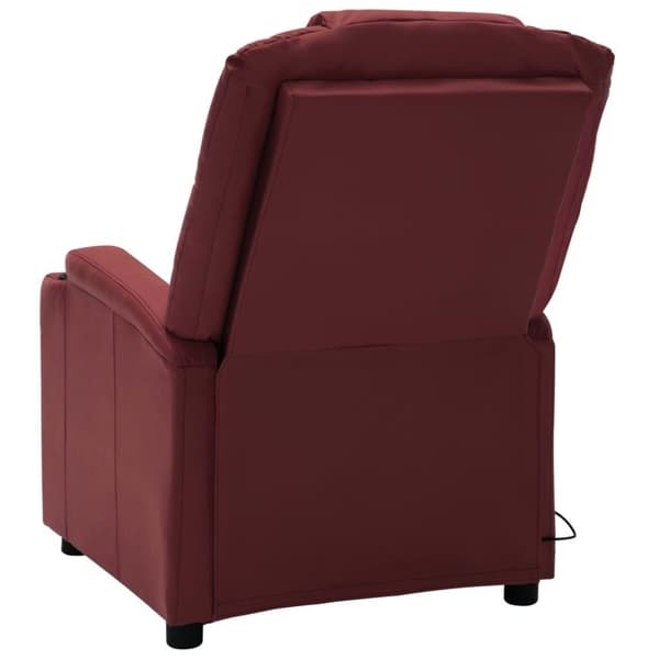 vidaXL Massagefåtölj vinröd konstläder