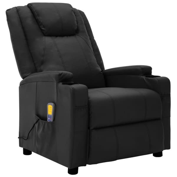vidaXL massagestol kunstlæder sort