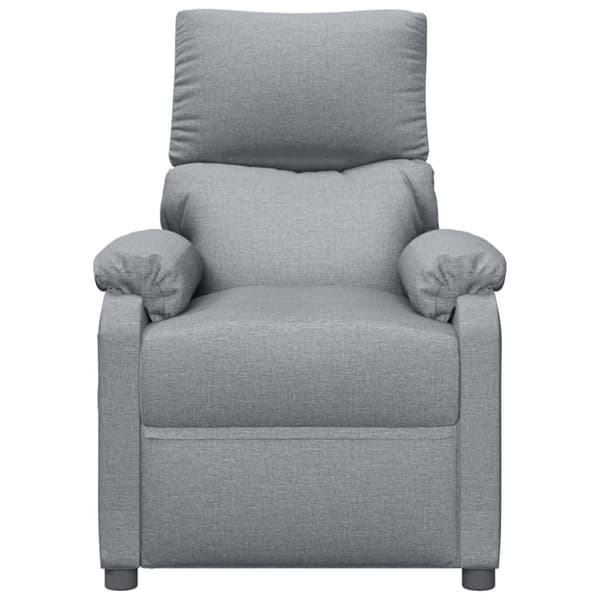 vidaXL Massagefåtölj ljusgrå tyg
