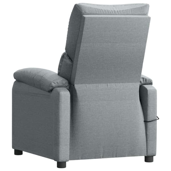 vidaXL Massagefåtölj ljusgrå tyg