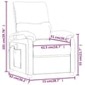 Miniatyrbild 11 av 11: vidaXL Massagefåtölj gräddvit tyg