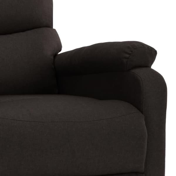 vidaXL Elektrisk massagefåtölj mörkbrun tyg