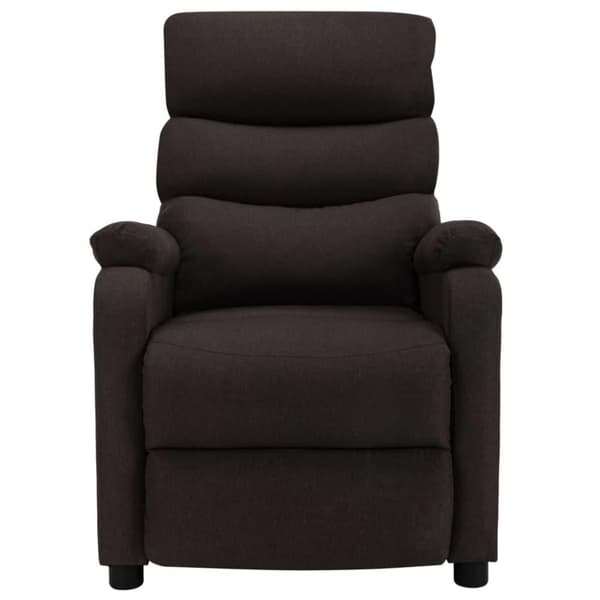 vidaXL Elektrisk massagefåtölj mörkbrun tyg