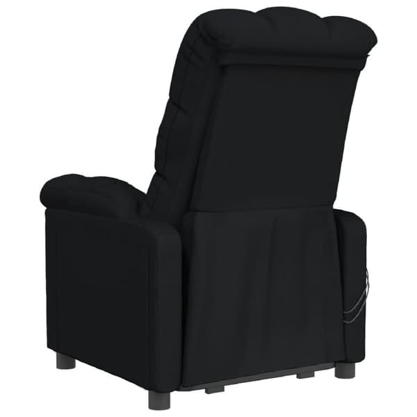 vidaXL Elektrisk massagefåtölj svart tyg