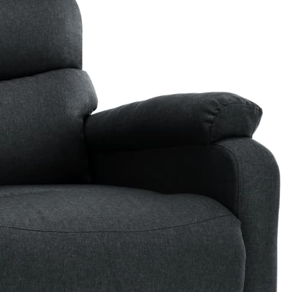 vidaXL Elektrisk massagefåtölj mörkgrå tyg