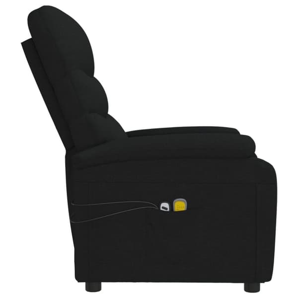vidaXL eldrevet massagestol stof sort